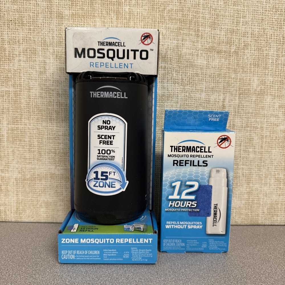 Thermacell Mosquito Repellent Patio Shield 15 ft Zone Refillable 12 hr. & Refill